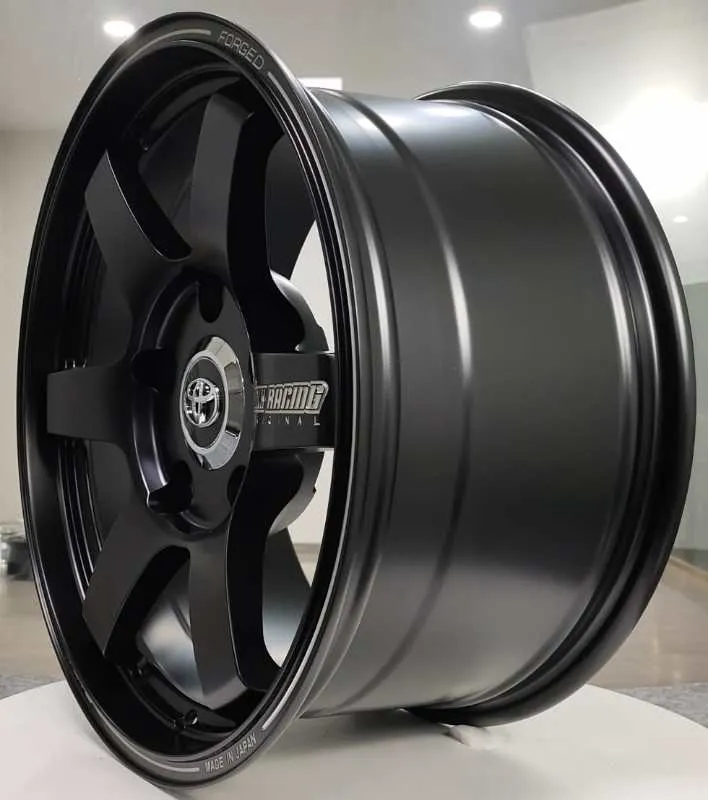 1 Piece Forged T6061 Alloy Rims Sport Aluminum Wheels for Customized T6061 Material with Matt Black+Milling Engravings