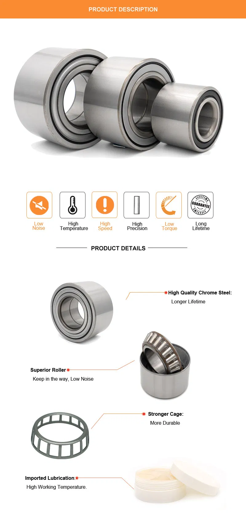 25bwd01 27kwd02g Za-28bwdo3aca51 Za-28bw01aca60 Za-30bwdo1a Za-34bwd04 Bca7o Auto Bearing Spare Parts