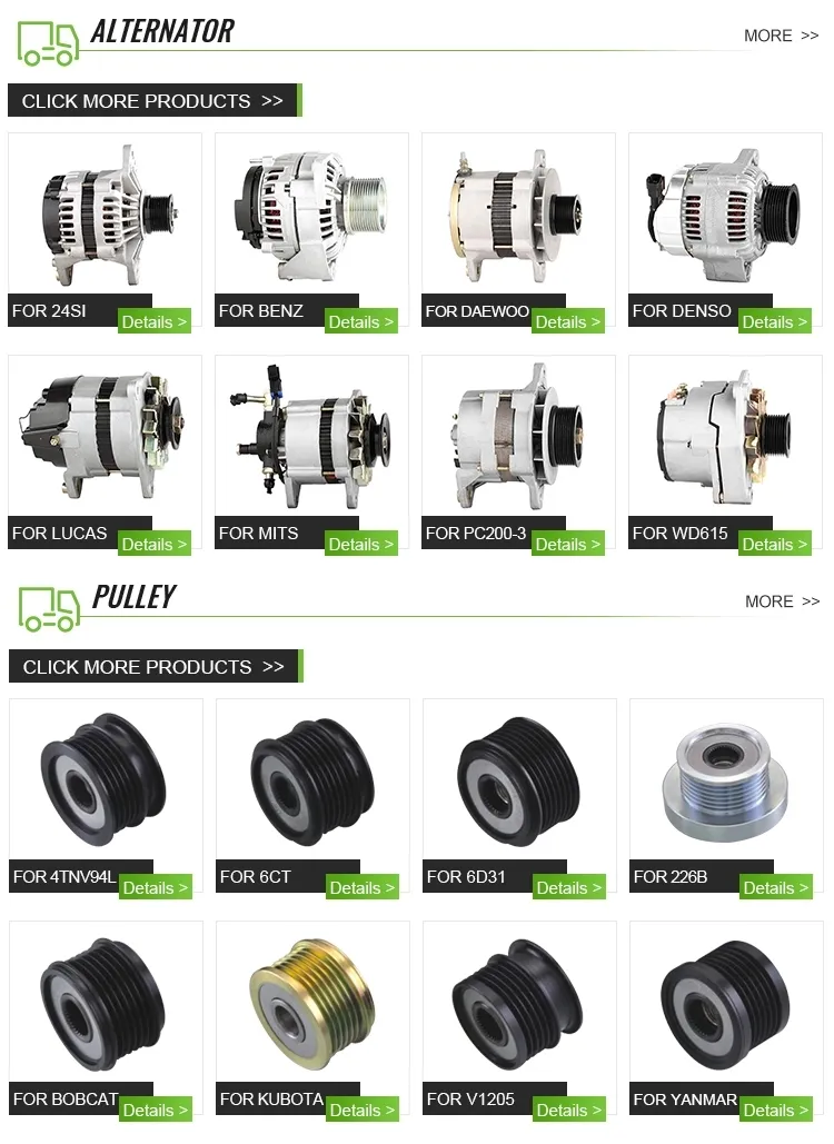 Auto Alternator for Komatsu S6d125 (600-821-6150 24V 40A)