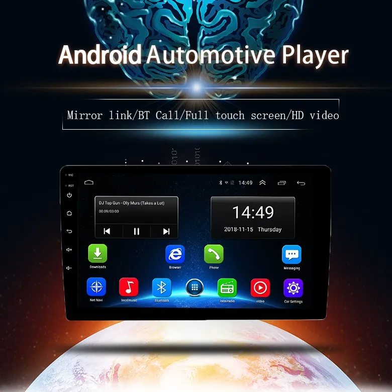 Best Selling 1024*600 HD Touch Screen 9 Inch Universal Android 8.1 Car Radio GPS for Toyota Corolla with GPS
