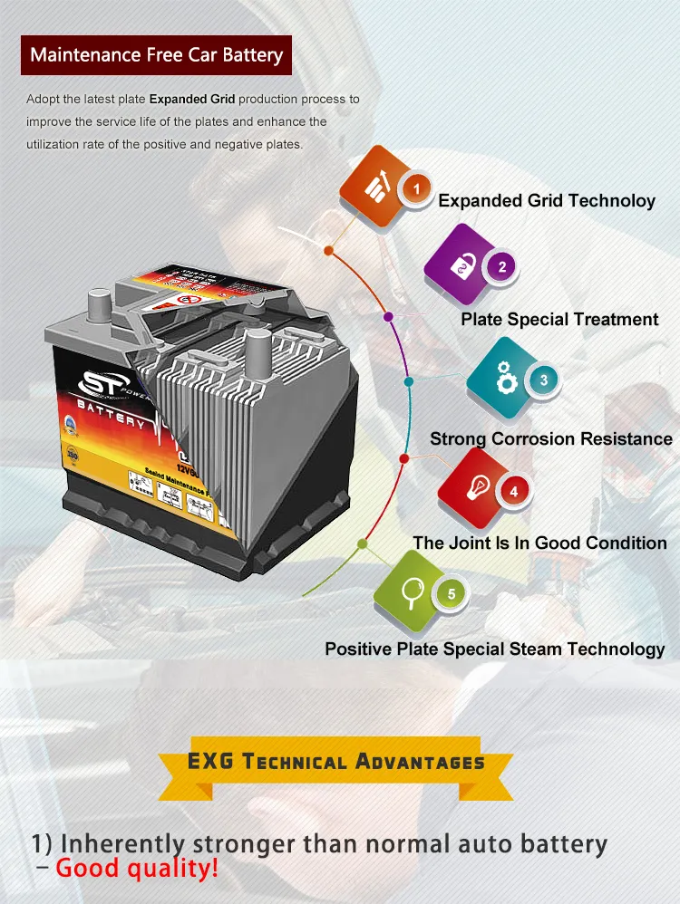 Good Quality in CCA JIS E41 N100d2 N100lmf Mainenance Free 12V100ah Vehicle Battery Truck Battery