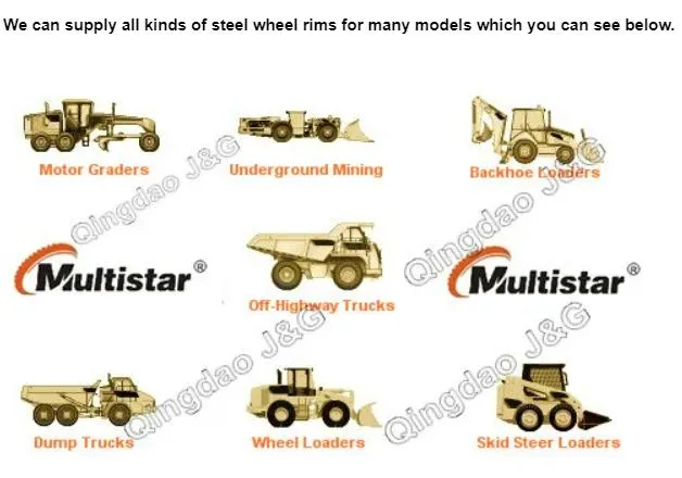 Multi-Piece OTR Wheel Steel Wheel Rim Underground Mining Truck Wheel Rim 33-28.00/3.5 for Tire 35/65-33