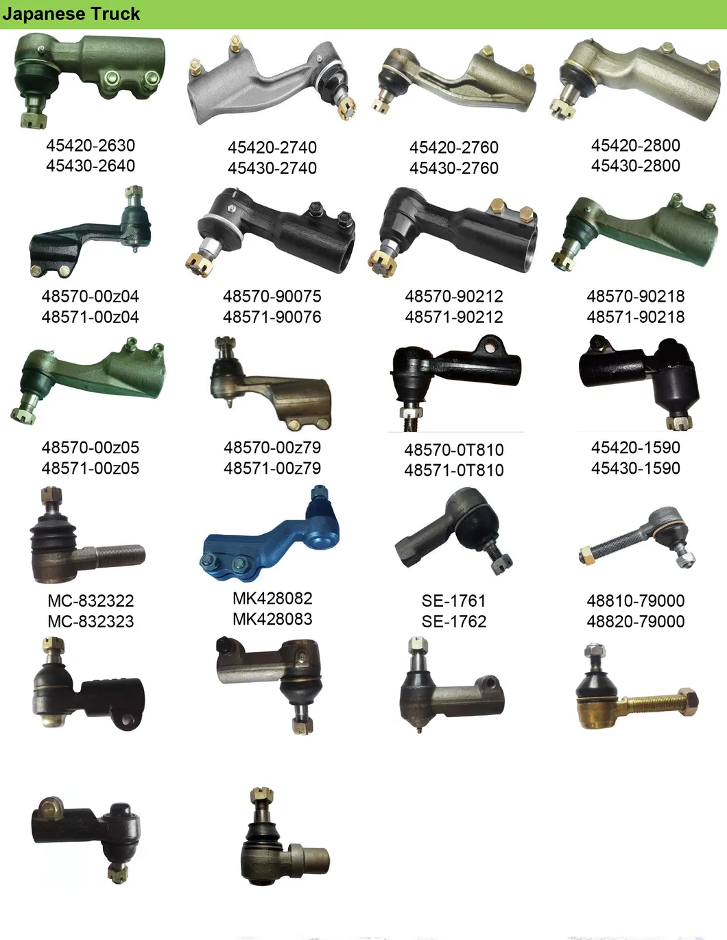 OEM Good Service Left and Right Ball Joint Tie Rod End for Japanese Car Truck 45420-1750 45430-1740