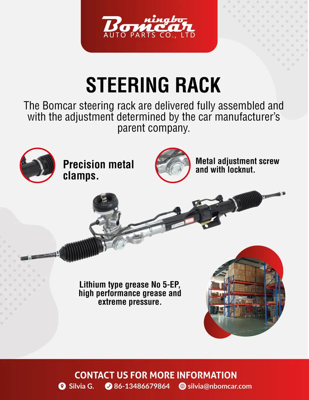 OEM No. E5sz3l547c E2sz3280A E5dz3l547b E5sz3l547A Steering Rack for Ford Fairmont Performance 1980 - 1983 LHD