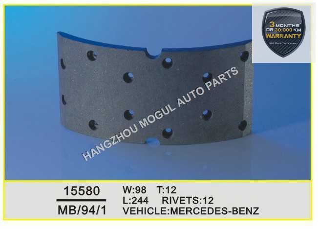 Premium Quality Brake Lining for Heavy Duty Truck ( 15580 )