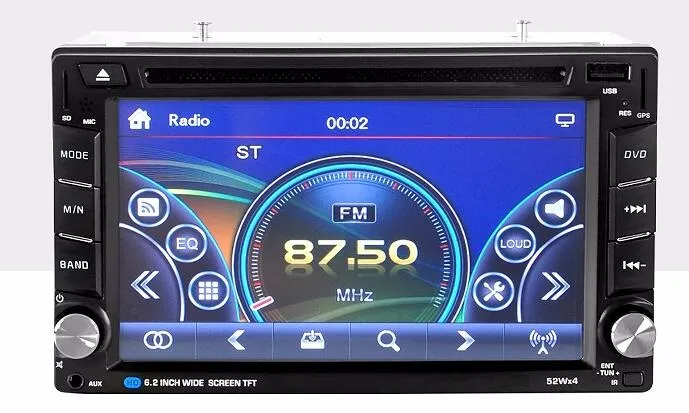 Wholesale Universal 2 DIN 6.2 Inch Touch screen Car DVD Video with Am/Bluetooth/USB