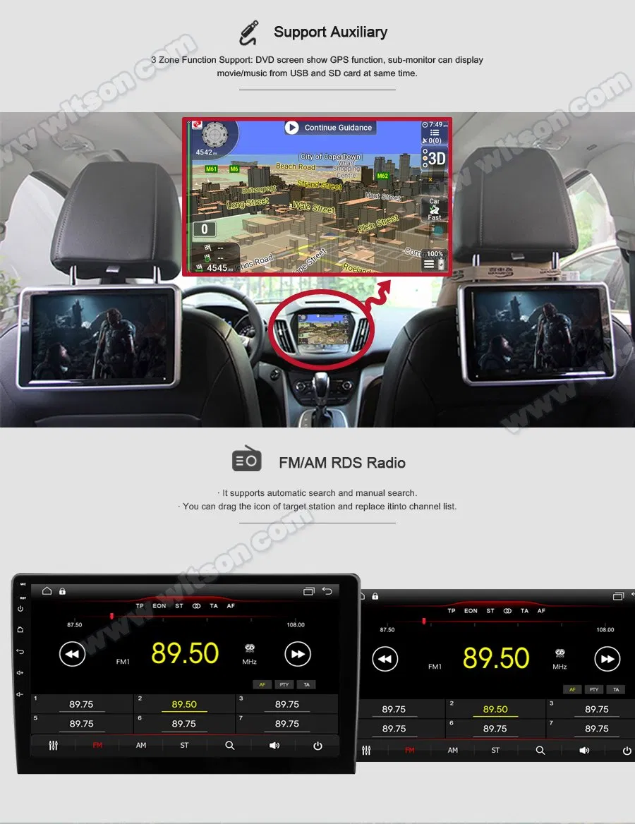 Witson Android 10 Car DVD Player GPS Navigation for Chevrolet Epica 2007-2012