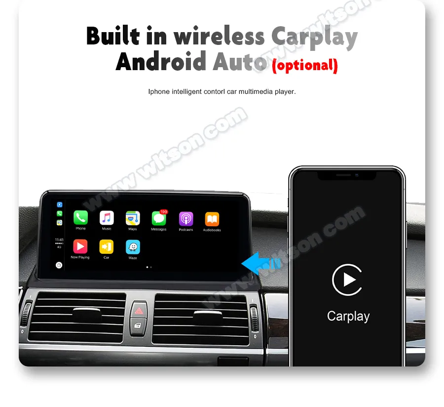 Witson Android 11 Big Screen Car Multimedia for BMW 3 Series E90 (2005-2009) Series E60 (2005-2009) Vehicle Radio 6+128g System