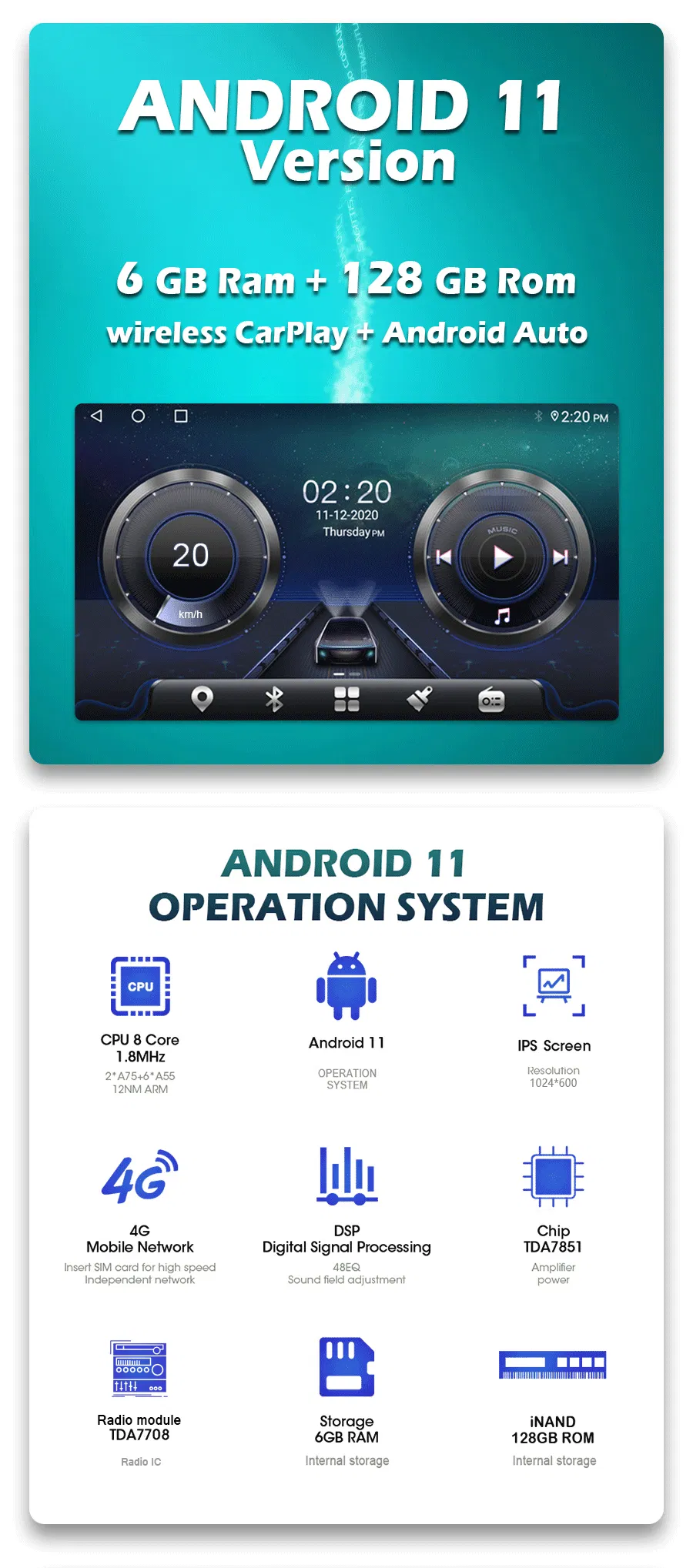 Witson Android 11 Radio Car for Skoda 2010-2014 Superb Auto Air-Conditioner Version 4GB RAM 64GB Flash Big Screen