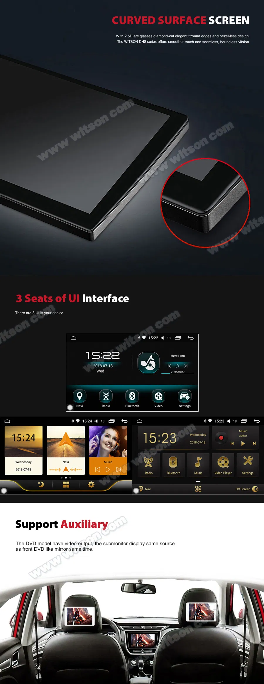 Witson Android 11 Radio Car for Toyota 2012-2014 Camry 4GB RAM 64GB Flash Big Screen Carplay Multimedia Auto Radio